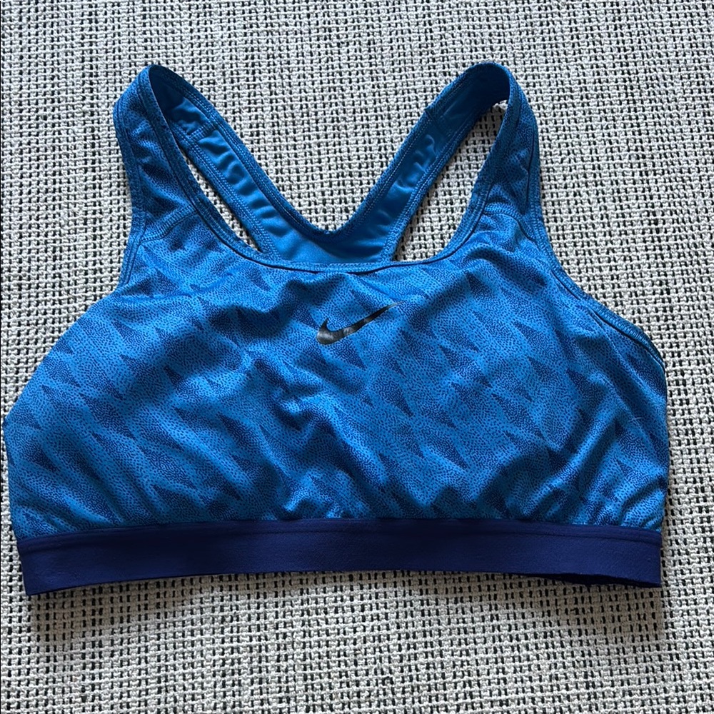 Nike Blue Racerback Sports Bra Medium Support